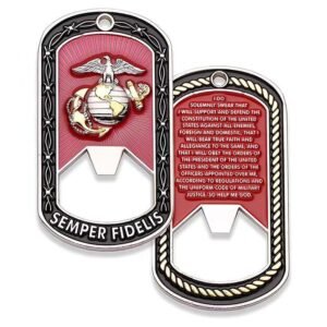 USMC Semper Fidelis Oath Bottle Opener