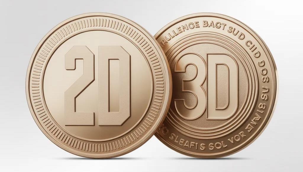 2D vs 3D challenge coin