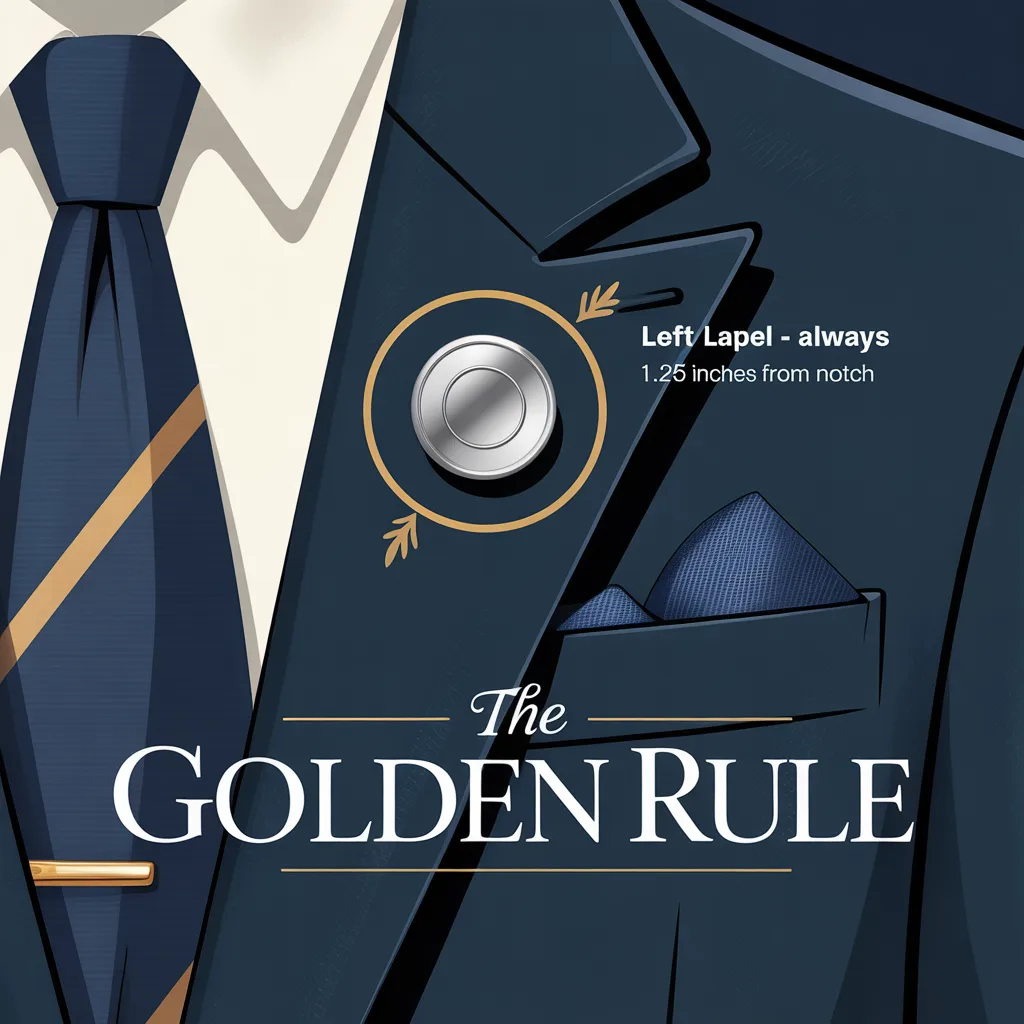 where does a lapel pin go