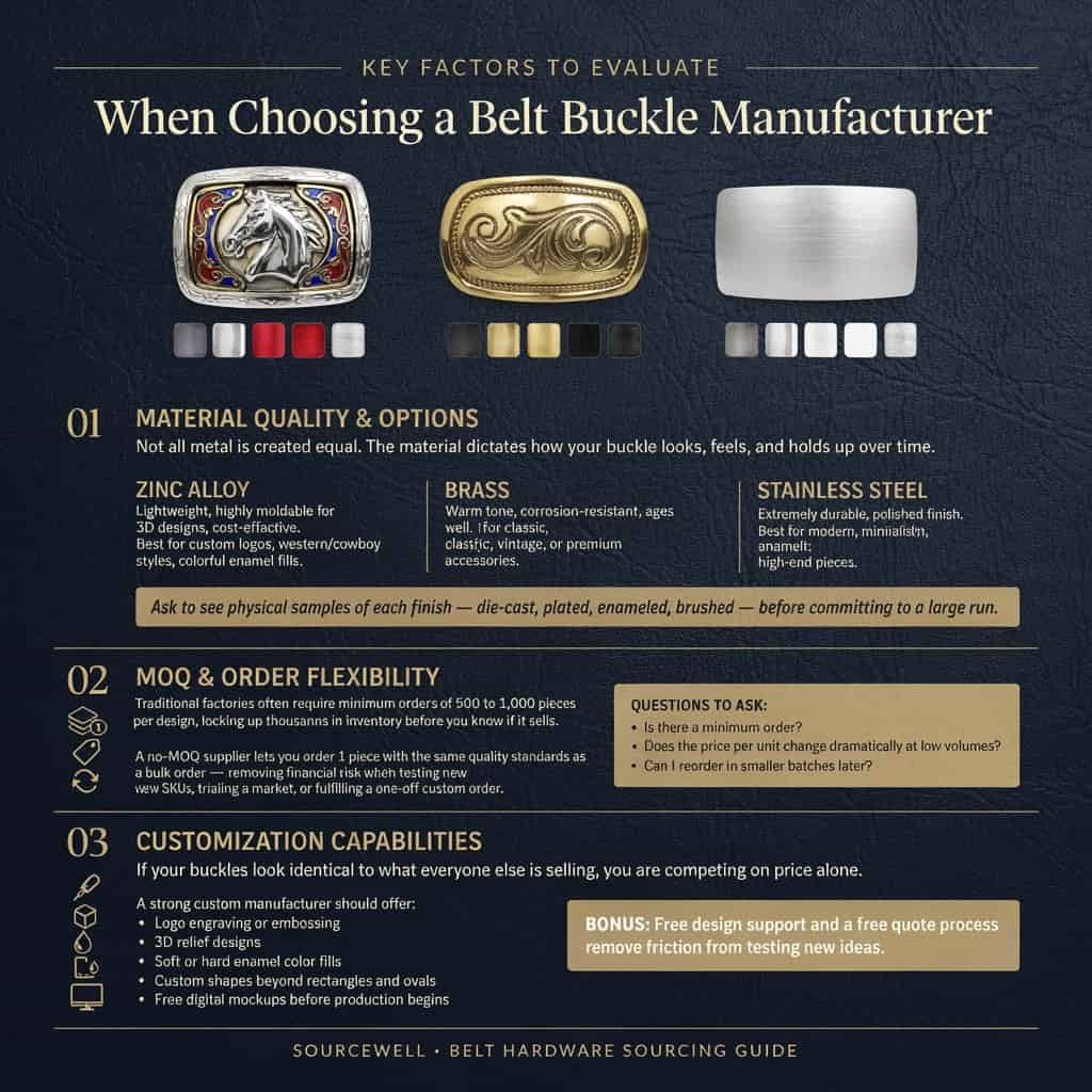 key factors when choosing a belt buckle manufacturer