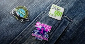 offset printed pins