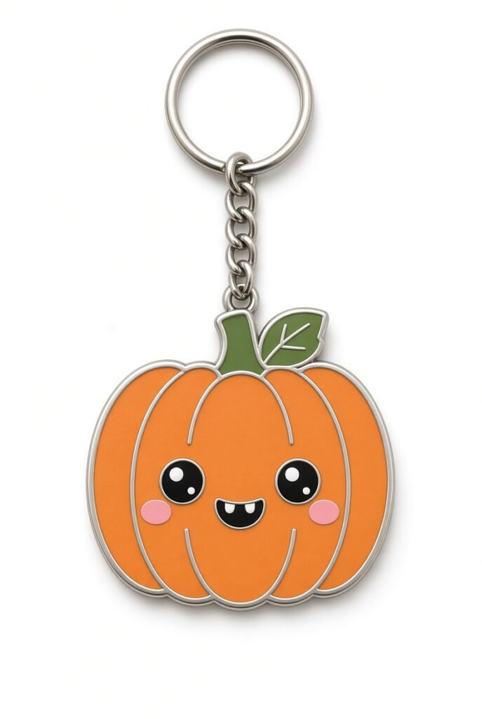 halloween pumpkin keychain