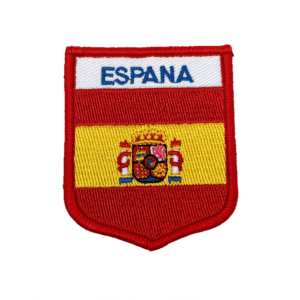 Custom Embroidered Spain Flag Shield Patch